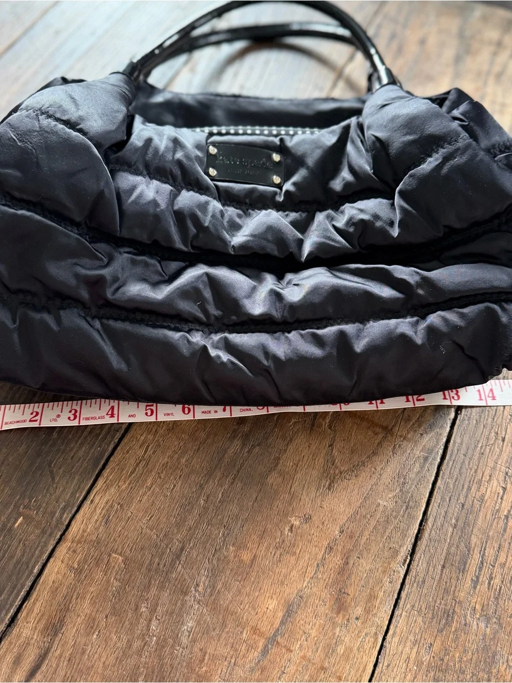 Kate Spade Nylon Quilted Shoulder Bag - Black